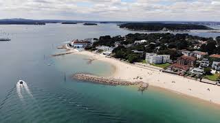 Sandbanks Poole Dorset 4K Drone Footage [upl. by Luhe533]