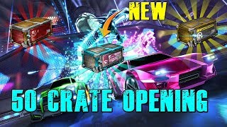 ROCKET LEAGUE 50 CRATE OPENING 10 VELOCITY CRATES USING AOEAH TO BUY CRATES [upl. by Notgnirrac]