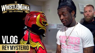 Mysterio explains WrestleMania gear reacts to bittersweet dream match WrestleMania 39 Vlog [upl. by Leveridge]