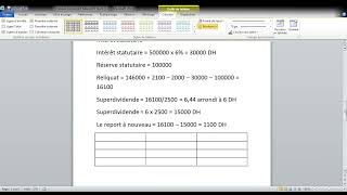 Comptabilité des sociétés  laffectation des résultats TP [upl. by Eita916]