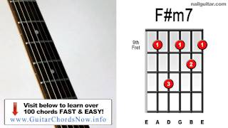 Fm7 ♫♬ Guitar Chord Tutorial  Learn Bar Chords Super Easy Lesson [upl. by Jemina]