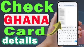 How to check your Ghana card details on mtn Step by Step [upl. by Frangos]