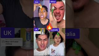 Wow😱 hilarious makeup challenge 🔥✨ makeup shorts [upl. by Lauritz1]