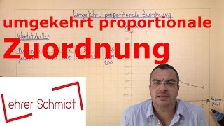 umgekehrt proportionale Zuordnung  Mathematik  Lehrerschmidt [upl. by Hpseoj118]