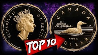 Top 10 Most Valuable Canadian Loonies in Your Pocket Change [upl. by Marlane]