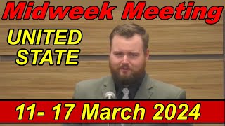 Midweek Meeting for this week March 11 – 17 2024 UNITED STATE [upl. by Esaj]