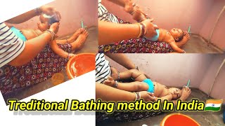 How To Bath A Baby  Easily amp Sefely  Bathing A Newborn Baby  Indian Treditional Baby Bath [upl. by Ferreby748]