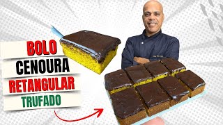 Bolo de cenoura retangular para 10 fatias [upl. by Natiha]