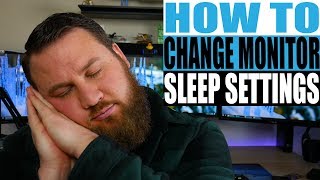 How to Change Your Monitors Sleep Mode Setting [upl. by Lleret]