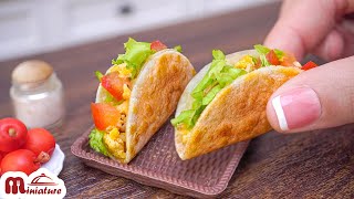 Tasty Miniature Chicken Tacos Recipe  New Snack Idea by Miniature Cooking  ASMR Cooking Mini Food [upl. by Hgeilyak]