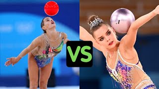 Linoy Ashram VS Dina Averina Ball Difficulty Analysis  2020 Tokyo Olympic Games [upl. by Dnaleel70]