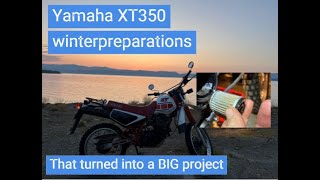 Xt350 winter prep turns into a BIG project [upl. by Atsirc992]