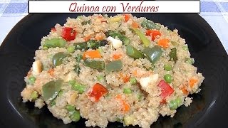 Quinoa con Verduras  Receta de Cocina en Familia [upl. by Rhodes]