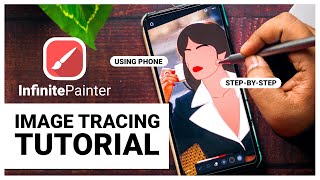 Infinite Painter Tutorial  Image Tracing In Infinite Painter [upl. by Comyns574]