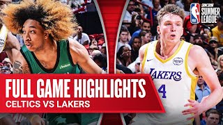 CELTICS vs LAKERS  NBA SUMMER LEAGUE  FULL GAME HIGHLIGHTS [upl. by Jepum]