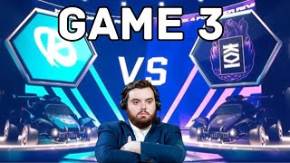 IBAI Castea KOI vs KARMINE CORP  ROCKET LEAGUE  Partida 3 [upl. by Nitsid]