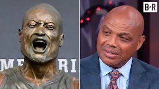 Chuck Reacts to Dwyane Wades Statue They gotta take that thing down 😅  Inside the NBA [upl. by Issej]