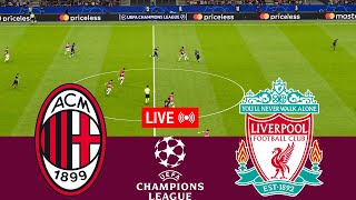 LIVE AC Milan vs Liverpool UEFA Champions League 2425 Full Match  VideoGame Simulation [upl. by Rutter764]