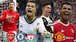 Every Cristiano Ronaldo Goals Against Premier League Big 6 [upl. by Nemracledairam]