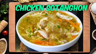 HOW TO COOK CHICKEN SOTANGHON WITH AND WITHOUT SOUP QUICK AND EASY VERSION BONINGS KITCHEN [upl. by Ahtoelc]