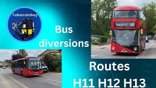 Pinner Fair Bus Diversions H11 H12 amp H13 [upl. by Anoj]