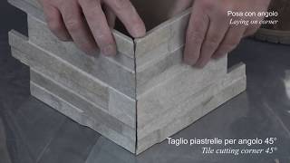 Posa rivestimenti decorativi gres porcellanato 16x40  Tutorial [upl. by Atnahsal]