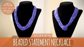 DIY Chunky Beaded Statement Necklace  2 Ways  HGTV Handmade [upl. by Si]