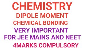 DIPOLE MOMENT PART 2 FOR JEE MAINS amp NEET IN HINDI  CHEMISTRY [upl. by Ardnnaed]