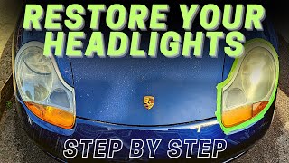 How To Restore Headlights  wet sanding and ceramic coating [upl. by Akeyla]