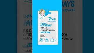 Face sheet mask Dynamic Monday 7DAYS skincare my7days shortsvideo skincareroutine [upl. by Gillman]