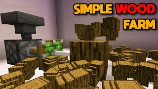 EASIEST Automatic AFK Tree Farm Tutorial Java amp Bedrock  Minecraft 121 [upl. by Nolasba]