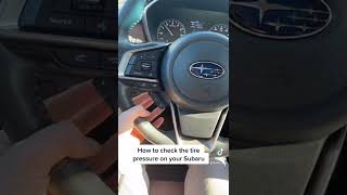 How to check the tire pressure on your Subaru [upl. by Wemolohtrab]