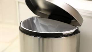 Simplehuman® Semi Round Step Trash Can Brushed Stainless Steel  Product Review Video [upl. by Edan]