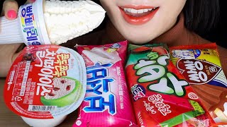 ASMR Korean Ice Cream and Popsicles Eating Sounds Mukbang [upl. by Daveta212]