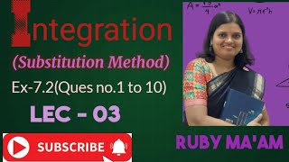 Integrals  Exercise 72  NCERT Solutions I New NCERT solution Class 12 I Class 12 Maths [upl. by Brockie]