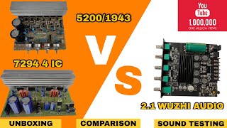 BEST 21 Amplifier Circuit Board 7294 TDA 4 IC 2SC5200  3116 21 WHUZI CLASS D FULL REVIEW DIY [upl. by Oicneconi335]