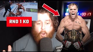 MMA Guru reacts to Nate Landwehr Round 1 KO [upl. by Ilbert]