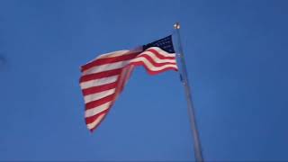 American flag flapping in front of my former school [upl. by Etom]