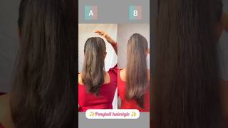 🔥Which One Is The Best Ponytail Hairstyle  Comment short hairstyle ponytail trending [upl. by Atilam]