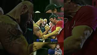 Bodybuilders underestimated herHe messed with Arm Wrestling Legend devonlarrat armwrestling [upl. by Ruzich]