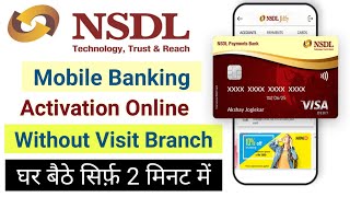 nsdl mobile app registration  nsdl payment bank  how to use nsdl payment bank mobile banking [upl. by Batchelor]