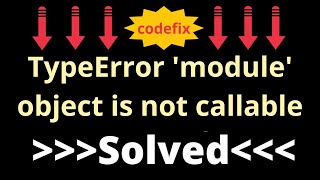 quotMastering Python Error Handling TypeError module object is not callablequot [upl. by Nire]