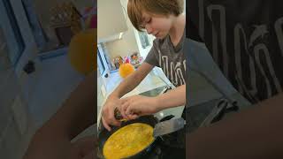 Omelette with goat cheese kidchef cooking breakfast snacks [upl. by Muhan]