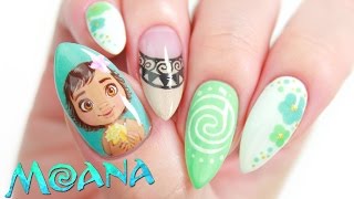 Disneys Moana Nail Art Design Tutorial [upl. by Machute]