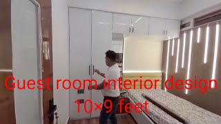 10×9 feet bedroom furniture design guest room interior design [upl. by Aerdnaek598]