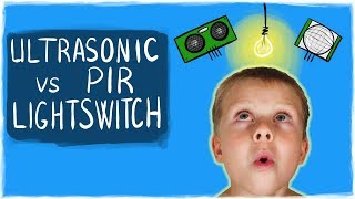 ULTRASONIC VS PYROELECTRICPIR HUMAN DETECTION  automatic light switch how to [upl. by Lawley106]