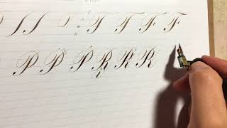 Copperplate Majuscules Part 3 T F P R B Y U [upl. by Neffets]