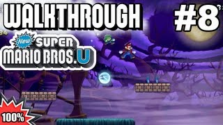 New Super Mario Bros U 100 Multiplayer Walkthrough  Part 8 [upl. by Aicinoid566]