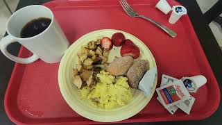 2024 Health  Breakfast eggs  potatoes  strawberries  donuts  black coffee proteincarbfruit [upl. by Lidia701]