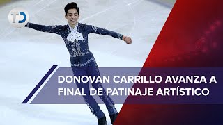 ¡Donovan Carrillo va por medalla Avanza a la final de patinaje artístico en Beijing [upl. by Kablesh428]